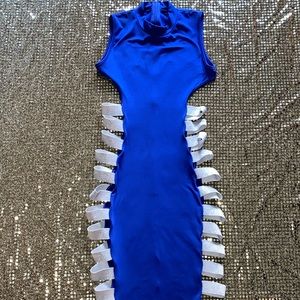 BLUE CUTOUT MIDI